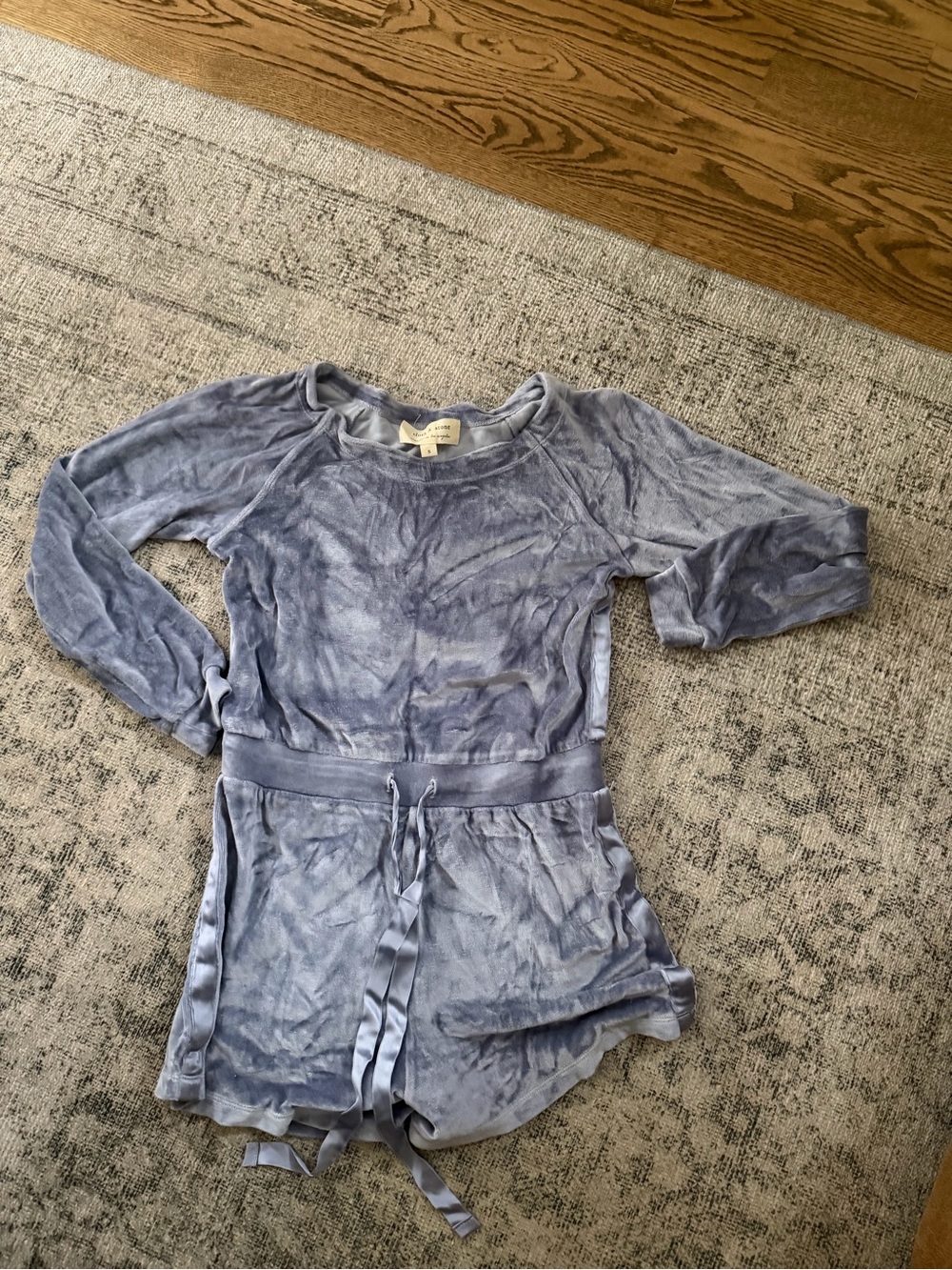 cloth & stone Plush Tie-Dye Top in Light Blue